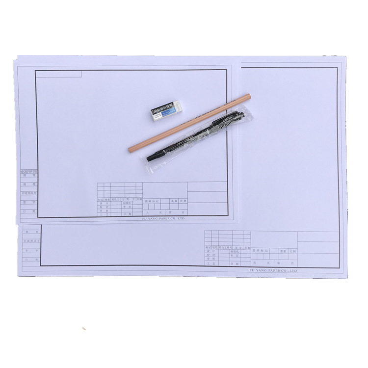 Imprimare lină și depozitare îndelungată Hârtie pentru plotter Cad alb necretat